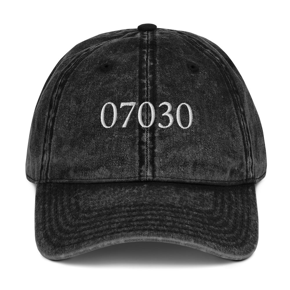 Vintage Hoboken Zip Code Dark Cap