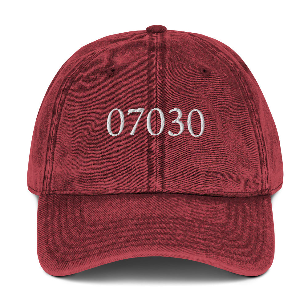 Vintage Hoboken Zip Code Dark Cap