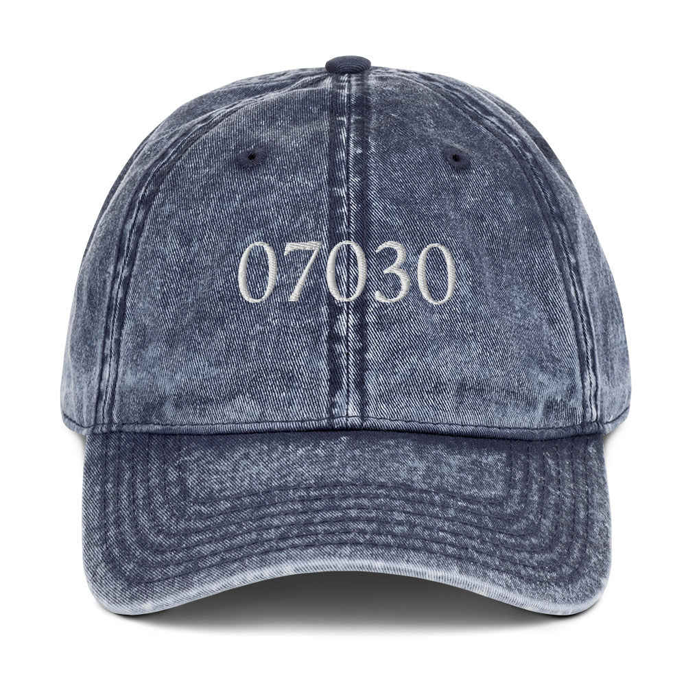 Vintage Hoboken Zip Code Dark Cap